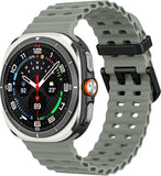 MoKo Bracelet Sport Compatible avec Samsung Galaxy Watch Ultra 47mm (2024) pour Hommes Femmes, Bracelet de Remplacement en Silicone Souple Respirant et Étanche, Vert gris