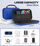 MoKo Carrying Case for Nintendo Switch 2 2025, Protective Hard Shell Portable Travel Carry Case Pouch Holds 10 Cartridges w/Pockets for Switch 2 Accessories and Games, Indigo