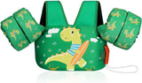 MoKo Toddler Swim Vest for Kids, Swim Arm Floaties 13-70lbs Cartoon Swimming Water Wings Pool Float Vests Sleeves Shoulder Straps Arm Band for Children Learn to Swim