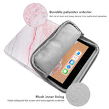 MoKo 9-11 Inch Tablet Sleeve Bag Carrying Case Fits New 11-inch iPad Pro M4/iPad AirM2 2024,iPad Air 5/4/3 10.9"/10.5",iPad Pro 11 M2,iPad 10th 10.9,iPad 9/8th Gen 10.2,Tab S8/S9 11", Pink Gray Marble