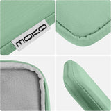 MoKo 12.9 Inch Tablet Sleeve Fits 13 Inch New iPad Pro M4 & Air M2 2024,iPad Pro 12.9 M2&M1,Galaxy Tab S8+/S9+ 12.4,Surface Laptop Go,Polyester Bag Fit with Apple Pencil or Smart Keyboard, Bodhi Green