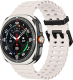 MoKo Bracelet Sport Compatible avec Samsung Galaxy Watch Ultra 47mm (2025/2024) pour Hommes Femmes, Bracelet de Remplacement en Silicone Souple Respirant et Étanche, Lumière des étoiles
