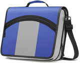 MoKo Zipper Binder, 3 inch 3 Ring Binder with Zipper, 600 Sheet Capacity Multi-Pocket School Binder organizer, Handle and Shoulder Strap Included, Blue & Gray