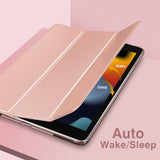 MoKo Case for iPad 9th Generation 2021/ iPad 8th Generation 2020/ iPad 7th Generation 2019, Soft Translucent TPU Frosted Back Cover Slim iPad 10.2 inch Case with Stand, Auto Wake/Sleep, Rose Gold