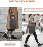 MoKo 13.3-14 Inch Laptop Sleeve Bag Fits MacBook Pro M3/M2 14" 2023, MacBook Pro 13" M2, New MacBook Air 13.6" M3/M2 2024/2022,Tab S8 Ultra 14.6",Handle Carrying Case with Shoulder Strap, Black & Gray