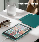 MoKo Detachable Magnetic Case for All-new 7" Kindle Paperwhite 12th Generation 2024 & Kindle Colorsoft 2024/2025,Ultra Clear Back Scratch-Proof Light & Shell Cover with Auto Wake/Sleep, Jade Green