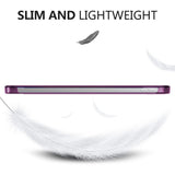 MoKo for iPad 10th Generation Case 2022, Slim Stand Hard PC Translucent Back Shell Smart Cover Case for iPad 10th Gen 10.9 inch 2022, Support Touch ID, Auto Wake/Sleep, Deep Purple
