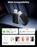 MoKo Wireless CarPlay Adapter for Apple iPhone (2025 Upgraded), Mini Car Play Wireless Adapter for iOS 10+ & Cars with Apple CarPlay, Wired Car Play to Wireless, Fast Response Stable Control No Delay