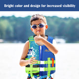 MoKo Swimming Vest for Kids 46-77 lbs, Clearance Children Swim Vests Water Activity Equipment Cute Pattern Watersports Swimming Device for Toddlers Boys Girls, L Size - Indigo