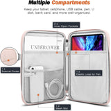 MoKo 9-11 Inch Tablet Sleeve Case, Fits New 11inch iPad Air M4/Pro M5, iPad A16 11", i-Pad 10/9/8/7th/Air 5/4th 10.9"/10.2", Tab S9/S8 11", Protective Bag Carrying Case with Pocket, Pink