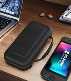 MoKo Carrying Case for Nintendo Switch 2 2025, Protective Hard Shell Portable Travel Carry Case Pouch Holds 10 Cartridges w/Pockets for Switch 2 Accessories and Games, Black