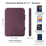 MoKo 9-11 Inch Tablet Sleeve Bag Carrying Case Fits New 11inch iPad Air M3, iPad A16 2025, iPad Pro 11 M4, Air 5/4/3, iPad 10/9/8th Gen, Tab S8/S9 11", Purple
