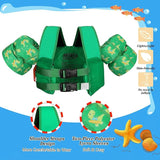 MoKo Toddler Swim Vest for Kids, Swim Arm Floaties 13-70lbs Cartoon Swimming Water Wings Pool Float Vests Sleeves Shoulder Straps Arm Band for Children Learn to Swim