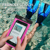MoKo Waterproof Phone Pouch Holder 2Pack, Underwater Cellphone Case Dry Bag with Lanyard Armband Compatible with iPhone 14 13 12 11 Pro Max X/Xr/Xs/SE 3, Samsung S21/S10, Black+Magenta