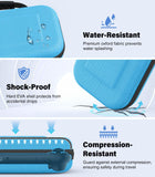 MoKo Carrying Case for Nintendo Switch 2 2025, Protective Hard Shell Portable Travel Carry Case Pouch Holds 10 Cartridges w/Pockets for Switch 2 Accessories and Games, Blue