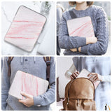 MoKo 9-11 Inch Tablet Sleeve Bag Carrying Case Fits New 11-inch iPad Pro M4/iPad AirM2 2024,iPad Air 5/4/3 10.9"/10.5",iPad Pro 11 M2,iPad 10th 10.9,iPad 9/8th Gen 10.2,Tab S8/S9 11", Pink Gray Marble