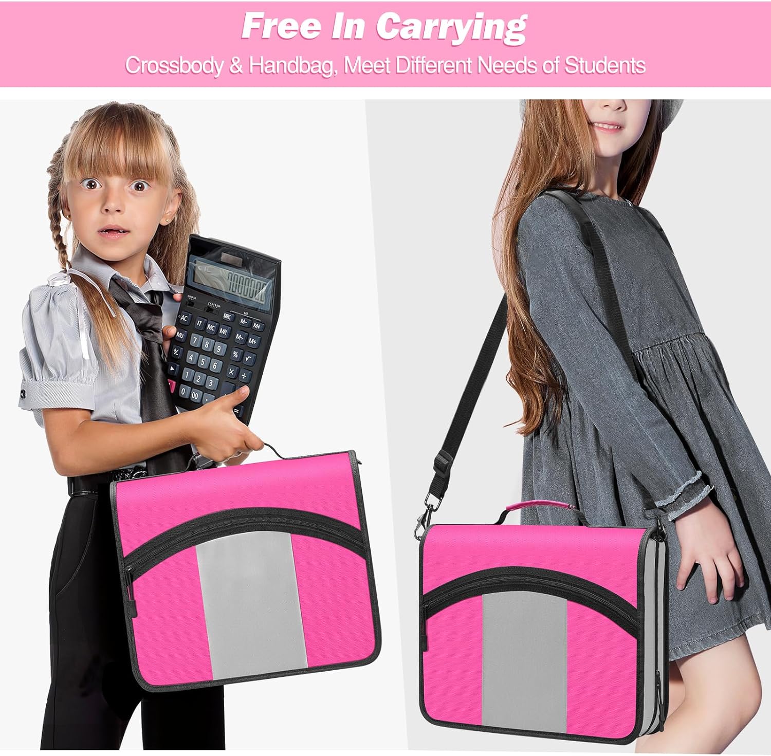 【NERDY】WOMEN'S RIBBON TRACK SET 3色 正規品 ★ギフト贈呈★ MoKo Zipper Binder, 3 inch 3 Ring Binder with Zipper, 600