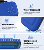 MoKo Carrying Case for Nintendo Switch 2 2025, Protective Hard Shell Portable Travel Carry Case Pouch Holds 10 Cartridges w/Pockets for Switch 2 Accessories and Games, Indigo