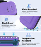 MoKo Carrying Case for Nintendo Switch 2 2025, Protective Hard Shell Portable Travel Carry Case Pouch Holds 10 Cartridges w/Pockets for Switch 2 Accessories and Games, Purple