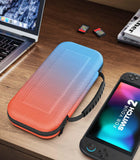 MoKo Carrying Case for Nintendo Switch 2 2025, Protective Hard Shell Portable Travel Carry Case Pouch Holds 10 Cartridges w/Pockets for Switch 2 Accessories and Games, Gradient Orange
