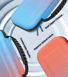 MoKo Carrying Case for Nintendo Switch 2 2025, Protective Hard Shell Portable Travel Carry Case Pouch Holds 10 Cartridges w/Pockets for Switch 2 Accessories and Games, Gradient Orange