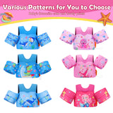 MoKo Toddler Swim Vest - Cute Toddler Floaties with Emergency Whistle for Boys and Girls 22-66 lbs Water Wings Arm Band Floaties Swim Training Equipment for Beach Swimming Pool Sea, Pink Octopus