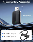 MoKo Wireless CarPlay Adapter for Apple iPhone (2025 Upgraded), Mini Car Play Wireless Adapter for iOS 10+ & Cars with Apple CarPlay, Wired Car Play to Wireless, Fast Response Stable Control No Delay