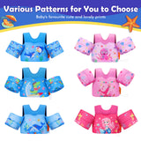 MoKo Toddler Swim Vest - Cute Toddler Floaties with Emergency Whistle for Boys and Girls 22-66 lbs Water Wings Arm Band Floaties Swim Training Equipment for Beach Swimming Pool Sea, Blue Shark