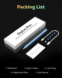 MoKo Pencil for iPad (A16) 11th 10th Gen, Stylus Pen for 2018-2025 Apple iPad 11/10/9/8/7/6/A16, Mini 7/6/5, Air M3/M2 11"/13"/5/4/3, Pro M4 13"/12.9"/11" Tilt Sensitivity, USB-C Fast Charging, Blue