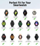 MoKo Strap Compatible with Samsung Galaxy Watch 7 FE 6 5 4 Strap 40 mm 44 mm/Watch 6 Classic 43 mm 47 mm/Watch 5 Pro 45 mm/Watch 4 Classic 42 mm 46 mm, Soft Silicone Replacement Strap, Black