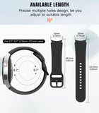 MoKo Strap Compatible with Samsung Galaxy Watch 7 FE 6 5 4 Strap 40 mm 44 mm/Watch 6 Classic 43 mm 47 mm/Watch 5 Pro 45 mm/Watch 4 Classic 42 mm 46 mm, Soft Silicone Replacement Strap, Black