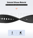 MoKo Strap Compatible with Samsung Galaxy Watch 7 FE 6 5 4 Strap 40 mm 44 mm/Watch 6 Classic 43 mm 47 mm/Watch 5 Pro 45 mm/Watch 4 Classic 42 mm 46 mm, Soft Silicone Replacement Strap, Black
