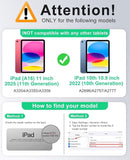 MoKo Case for iPad (A16) 11th/10th Gen 2025/2022 11/10.9 Inch, Abyss Blue | Trifold Stand Protective Cover Smart Folio Case Soft Flexible TPU Cover Support Supports Touch ID Auto Sleep/Wake