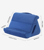 MoKo Tablet Pillow Stand, Soft Tablet Cushion Stand, With Multiple Viewing Angles and Storage Pocket, Fits iPad 10.2 2021/iPad Air 5/4/3/iPad Pro 11/12.9 2022, iPad 10th,Galaxy Tab, iPhone, Book, Blue