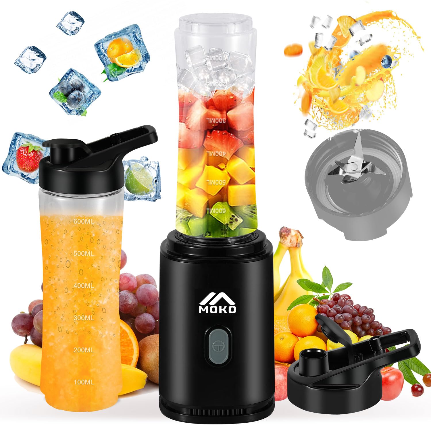 MoKo Countertop Blender for Kitchen for Smoothies/ice, Portable