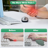 MoKo Cloud Wrist Rest, Ergonomic Cloud Keyboard Wrist Rest with Mouse Rest Wrist Pad, Upgraded PU Leather Cloud Arm Rest Wrist Pad for Keyboard and Mouse for Office, Gaming, Computer, Laptop, Green