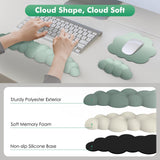 MoKo Cloud Wrist Rest, Ergonomic Cloud Keyboard Wrist Rest with Mouse Rest Wrist Pad, Upgraded PU Leather Cloud Arm Rest Wrist Pad for Keyboard and Mouse for Office, Gaming, Computer, Laptop, Green