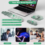MoKo Cloud Wrist Rest, Ergonomic Cloud Keyboard Wrist Rest with Mouse Rest Wrist Pad, Upgraded PU Leather Cloud Arm Rest Wrist Pad for Keyboard and Mouse for Office, Gaming, Computer, Laptop, Green