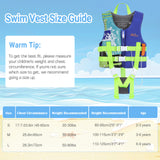 MoKo Swimming Vest for Kids 46-77 lbs, Clearance Children Swim Vests Water Activity Equipment Cute Pattern Watersports Swimming Device for Toddlers Boys Girls, L Size - Indigo