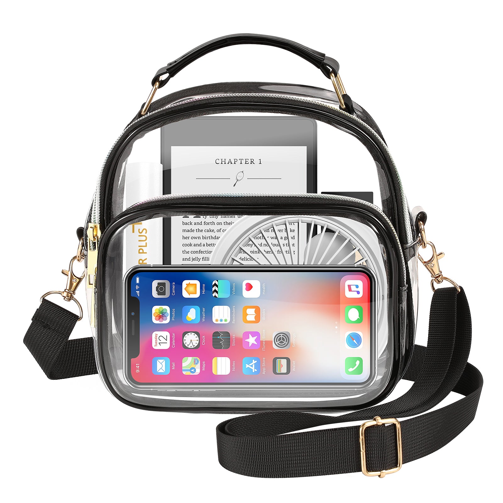 Stadium Approved Clear Translucent Crossbody Bag