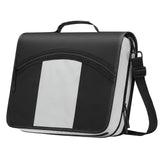 MoKo Zipper Binder, 3 inch 3 Ring Binder, 600 Sheet Capacity Multi-Pocket School Binder Organizer with Handle and Shoulder Strap, Black & Gray