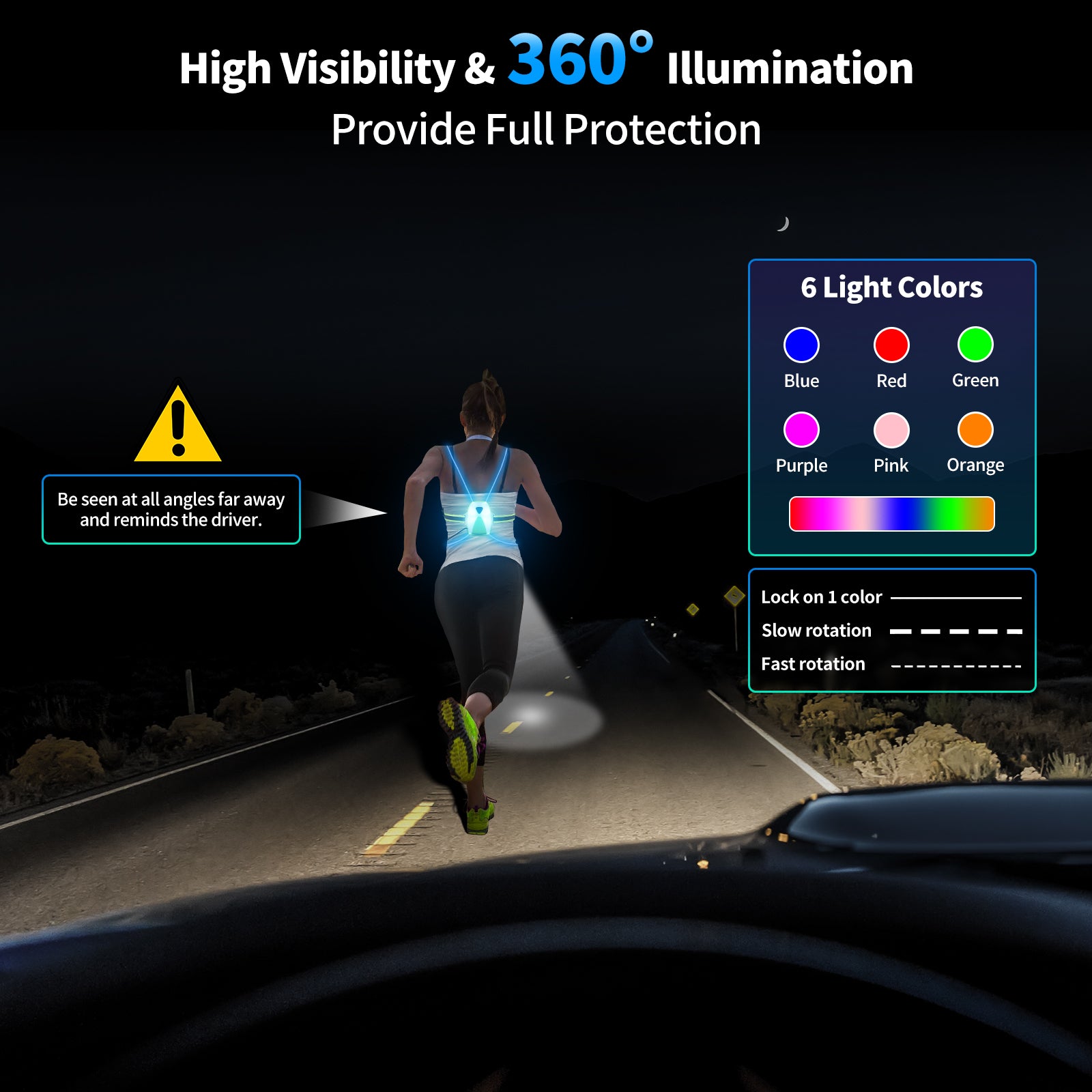 Rechargeable LED Armband-High Visibility Led Running Lights for Runners HOT