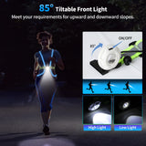 MoKo LED Reflective Running Vest High Visibility Warning Lights for Runners Adjustable Belt Safety Gear for Men/Women Night Running, Walking, Cycling, Biking
