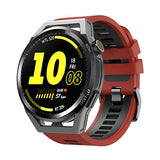 MoKo Watch Strap Compatible with Huawei Watch GT3 46mm/GT2/GT2 Pro/GT 2e/Samsung Galaxy Watch 46mm/Gear S3, 22mm Soft Silicone Replacement Sport Band Wristband, Red/Black