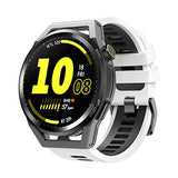 MoKo Watch Strap Compatible with Huawei Watch GT3 46mm/GT2/GT2 Pro/GT 2e/Samsung Galaxy Watch 46mm/Gear S3, 22mm Soft Silicone Replacement Sport Band Wristband, Gray/Yellow