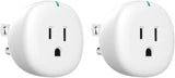MoKo WiFi Smart Plug, [2 Pack] Mini WiFi Outlet Mini Socket Work with Alexa Echo, Google Home, SmartThings, APP Remote Control Timer Plug, 10A Only Supports 2.4GHz Network No Hub Required, White
