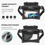 MoKo Floating Waterproof Phone Waist Pouch, Waterproof Fanny Pack Dry Bag for iPhone 13/12/11 Pro Max, Galaxy S21 Ultra/S9/Note 10 Plus, Black