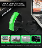 MoKo Running Light for Runners 2Pack Rechargeable with 3 Light Modes, High Visibility LED Wrist Arm Ankle Light Up Bands for Running Night Walking Reflector Gear with Reflective Slap Bands