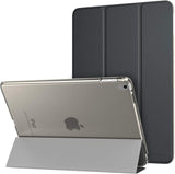 MoKo Case Fit Apple iPad Pro 9.7 Inch 2016 Release Tablet (A1673/A1674/A1675) - Slim Lightweight Smart Shell Stand Cover with Translucent Frosted Back Protector, Grey Purple (with Auto Wake/Sleep)