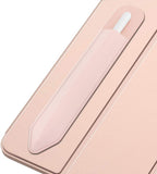 MoKo Pencil Case Holder Sticker Fit Apple Pencil 1st/2nd Generation, Elastic Pencil Pouch PU Leather Adhesive Sleeve Fit iPad 9th/8th Gen, iPad Air 5/4, iPad Pro 11&12.9, iPad Mini 6,Silver Gray